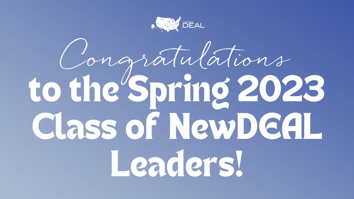 Congratulations to my friends <a href="/JustinMBibb/">Justin M. Bibb</a> &amp; <a href="/AftabPureval/">Aftab Pureval</a> as well as the rest of the Spring 2023 class of #NewDEALers! Learn more about the new class and <a href="/NewDEALLeaders/">The NewDEAL</a> here: newdealleaders.org/leader/