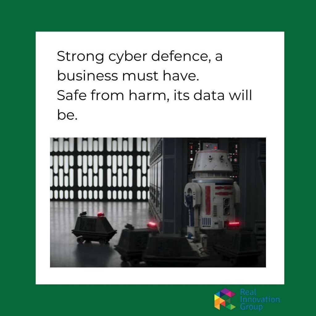 Strong cyber defence, a business must have. Safe from harm, its data will be. 

Contact RIGA to ensure your data is secure and insured. 

#maythe4thbewithyou #realinnovationgroup #cybersecruity #cyberprotection #cyberinsurance #insuranceSUPPORT #dataprot… instagr.am/p/CrzOLXto0Kl/