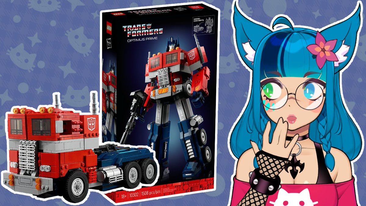 TayelleEbonclaw's tweet photo. It's #LEGO time! Starting #transformers Optimus Prime tonight! I also got my spring #pusheenbox so we'll start with that!   #ENVtuber #VtuberEN #VtuberUprising #TayStreams #TayelLego https://t.co/GLrWN0YMuK