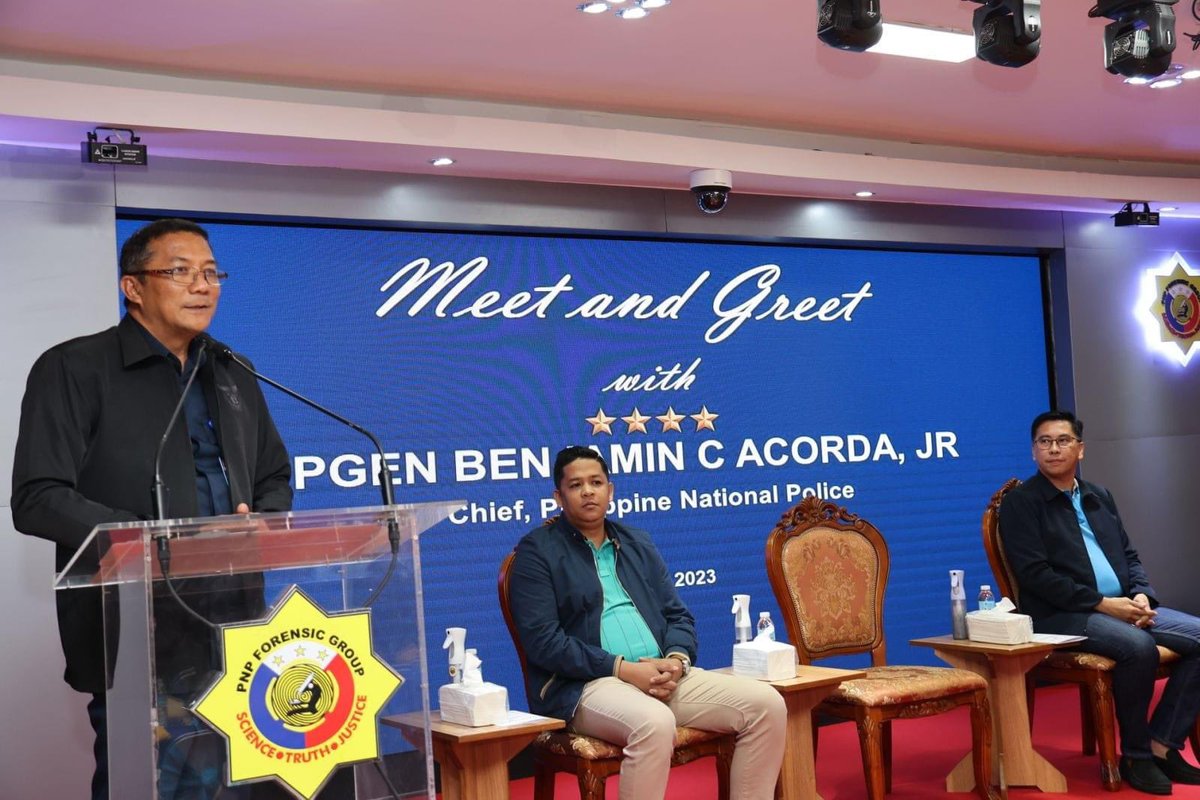 CPNP Acorda reaffirms commitment to transparency and cooperation with media at meet and greet event

Read more: facebook.com/10006484218242…

pnp.gov.ph
facebook.com/pnp.pio
youtube.com/pnppio