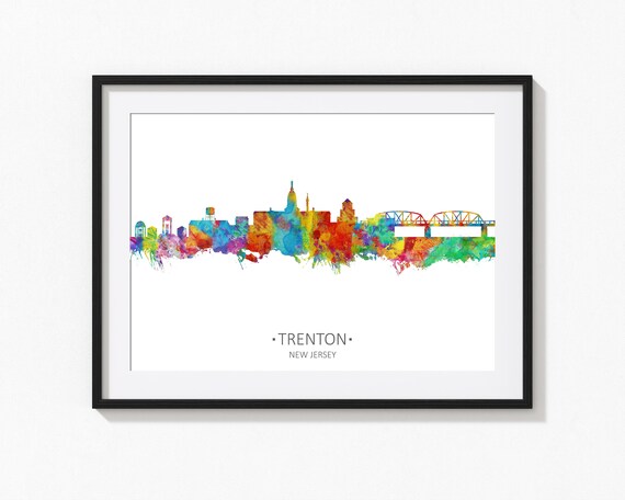 Trenton, New Jersey | NJ Artwork | Colorful NJ | NJ Colorful bit.ly/3bxcmy9 #trentonnewjersey #njartwork #trenton #colorfulnj @etsymktgtool
