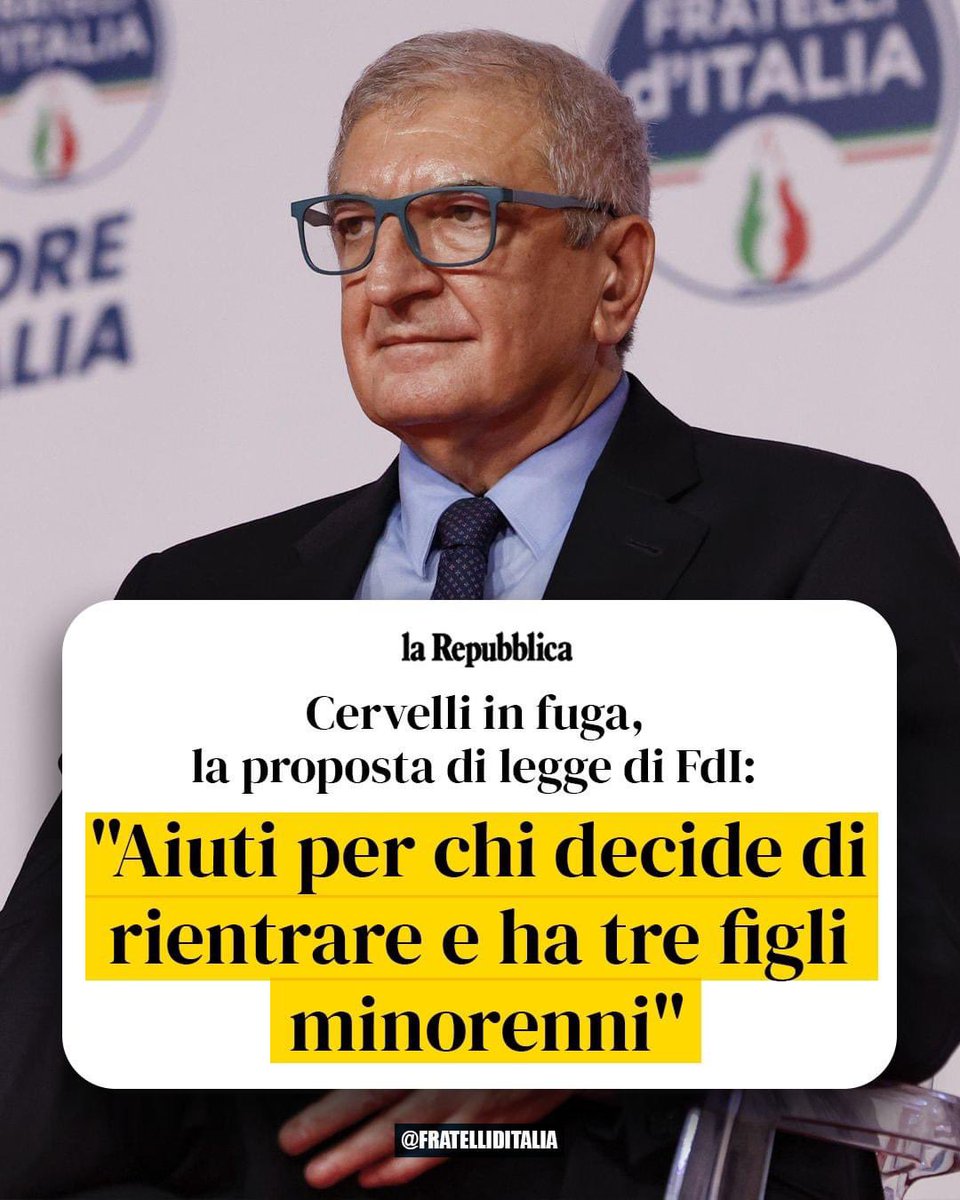 Lorenzo32843904's tweet photo. Ma se foste un cervello in fuga tornereste in un Paese in cui uno così è al governo? https://t.co/6Pw5MZv4xd