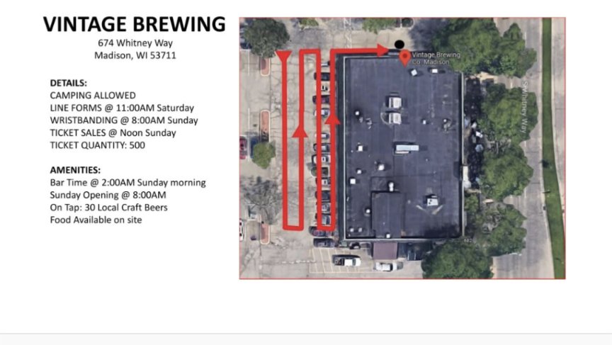 4 more days until in-person ticket sales! 
Today's location spotlight is <a href="/vintagebrewer/">Vintage Brewing Crew</a> on Whitney Way
Cheers!