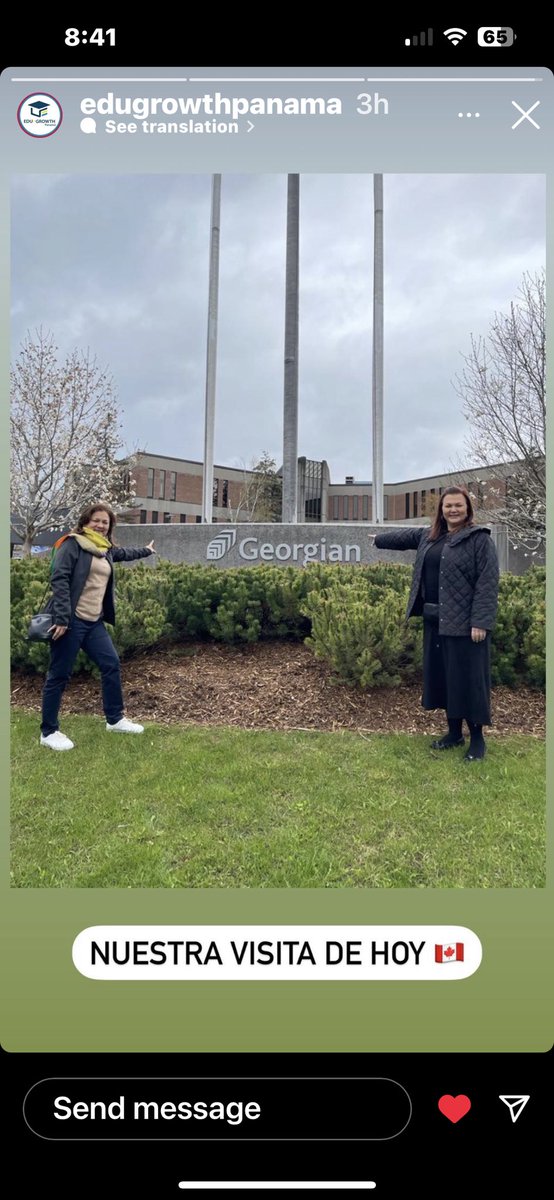 corinne_wh's tweet photo. @ELSGeorgian @georgiancollege welcomed special guests from Panama today. Thank you Sheyla and Ricardo for visiting. EduGrowth Panama is an amazing team and we appreciate all you do to support students planning to study at Georgian! #eap #experiencegeorgian https://t.co/lnOiy4qRGR