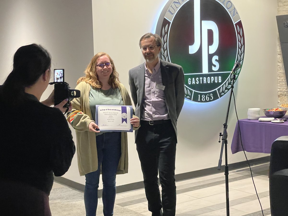 The official <a href="/KStateArtSci/">K-State Arts and Sciences</a> recognition for <a href="/TayloAre/">TayloR Vargo (Simonson)</a> (Taylor Vargo)'s Stamey Teaching Award! 
k-state.edu/today/announce…