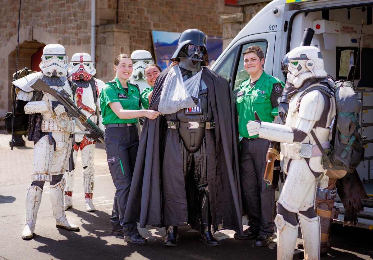 Happy Star Wars Day!

Even Darth Vader needs a bit of first aid sometimes!

Pic from last weekends <a href="/jerseyboatshow/">Jersey Boat Show</a> with @stormtrooperjersey by @bam_perspectives 

#starwarsday #jerseyci @stjohn_ambulance #stjohnambulancejersey #jerseyevents #firstaidcharity
