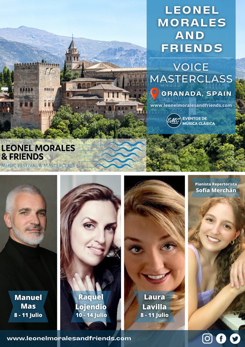 sofiamerchan_'s tweet photo. ¡¡𝗬𝗔 𝗣𝗨𝗘𝗗𝗘𝗦 𝗜𝗡𝗦𝗖𝗥𝗜𝗕𝗜𝗥𝗧𝗘 en el  Music Festival and MasterClass Leonel Morales &amp; Friends !! 

➕𝗜𝗡𝗙𝗢 
https://t.co/4YK34ukrov
 
Me hace mucha ilusión estar de pianista repertorista junto a estas grandes artistas. 
¡Nos vemos muy pronto en Granada! https://t.co/v4pSKOwKzl