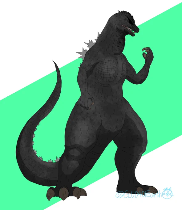 (再掲)色んなバトルアニメキャラの構えをやってみるFWゴジラ  #ゴジラ #Godzilla
