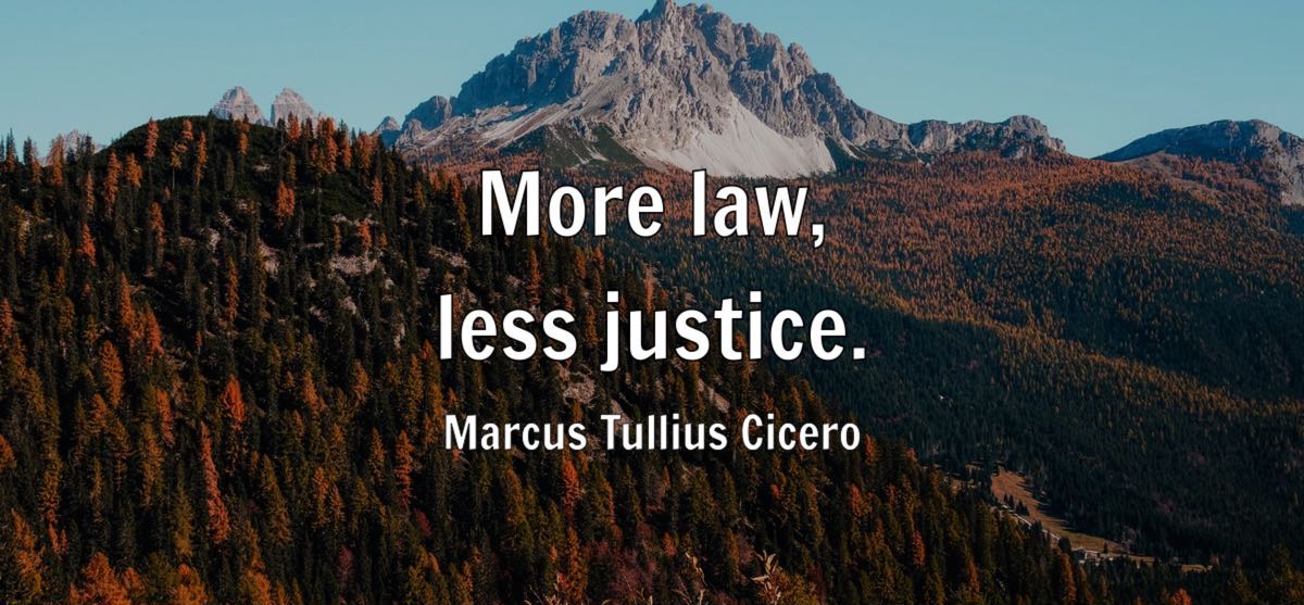 'More law, less justice.' - Marcus Tullius Cicero

#JusticeMatters #LegalSystem #EqualityBeforeLaw #CriticalThinking #SocietalBiases #PoliticalAgendas #Fairness #JudicialReform #LegalEquality #CiceroQuotes