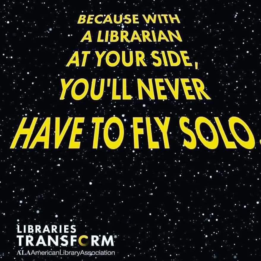 #librariansrock
#librarianlife
#librariestransform 
#starwarsday 
#maythefourthbewithyou