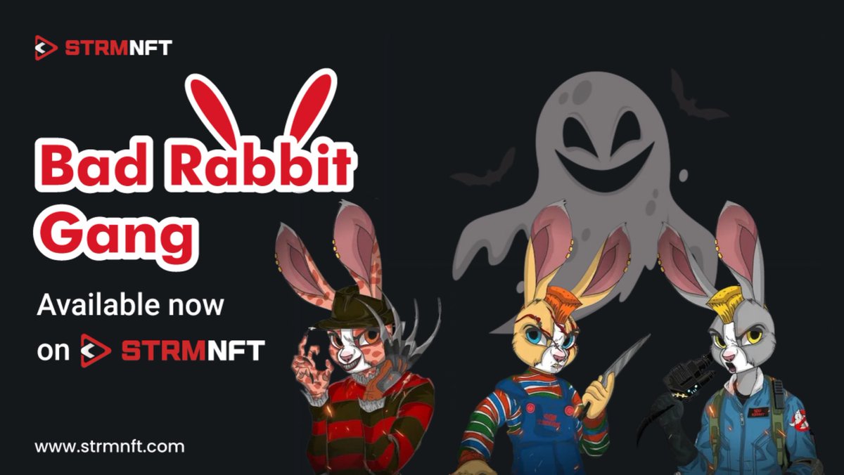 BRG_strmnft's tweet photo. 🐰 The #BadRabbitGang is a collection of fearless bunnies who flaunt their flaws and rock their bad habits. 

👉🏻 Check out the Bad Rabbit Gang collection, available now on #STRMNFT: https://t.co/JlD74Zluos

#NFT #NFTCommunity #NFTcollections #NFTs #BRGTeam #BRG #STRMFamily https://t.co/1v2Sx6y4s7