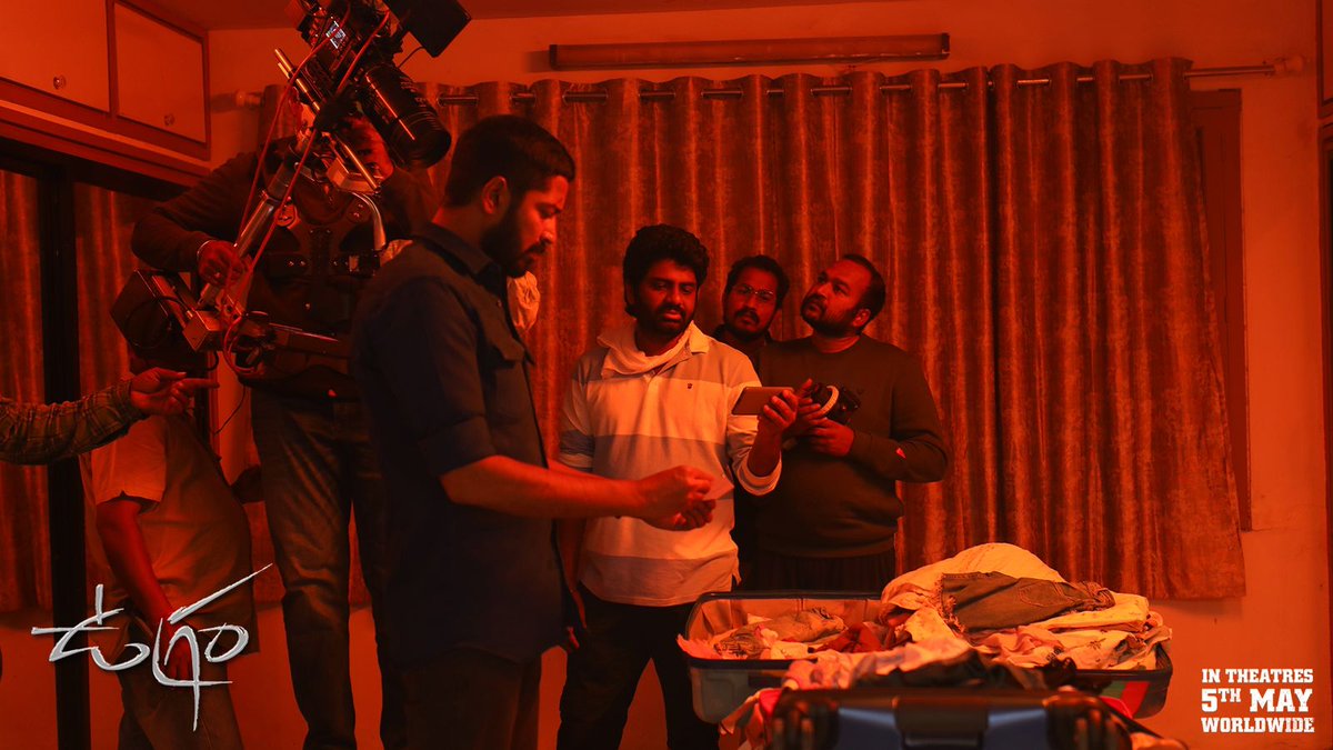 MovieFactory3's tweet image. Making stills from the sets of #Ugram ❤️‍🔥

In cinemas from tomorrow 💥

Book your tickets now!
- linktr.ee/UgramTickets

#UgramOnMAY5th
@allarinaresh @mirnaaofficial @DirVijayK @sahugarapati7 @harish_peddi @Shine_Screens