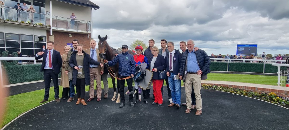 MillennialR2023's tweet photo. What a fantastic start to Millennial Racing’s career. NELLIE LEYLAX (Calyx x Lovelocks) won the @JuddmonteFarms Restricted Maiden on 1st May at Beverley Racecourse for @TomDascombe under an exceptional ride from @pljamin25. Hopefully many more to come! https://t.co/7UdUtTKFEe