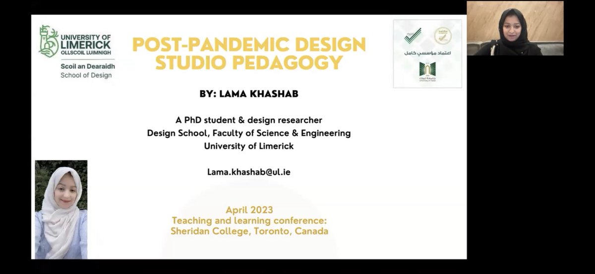 loomah_khashab's tweet photo. Honored to present my paper for “the Applying Education in a Complex World conference” @ArchitectureMPS #AMPS_Education #designpedagogy
@Ul
@U_Tabuk
@UT_DGS https://t.co/HvjvQek4YH