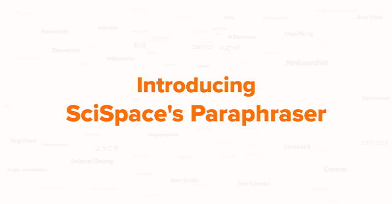scispace's tweet photo. Academic writing can be difficult when you are still learning to speak English fluently.

Choose the right tone, words, and phrases with SciSpace's Paraphraser and become the best academic writer you can be.