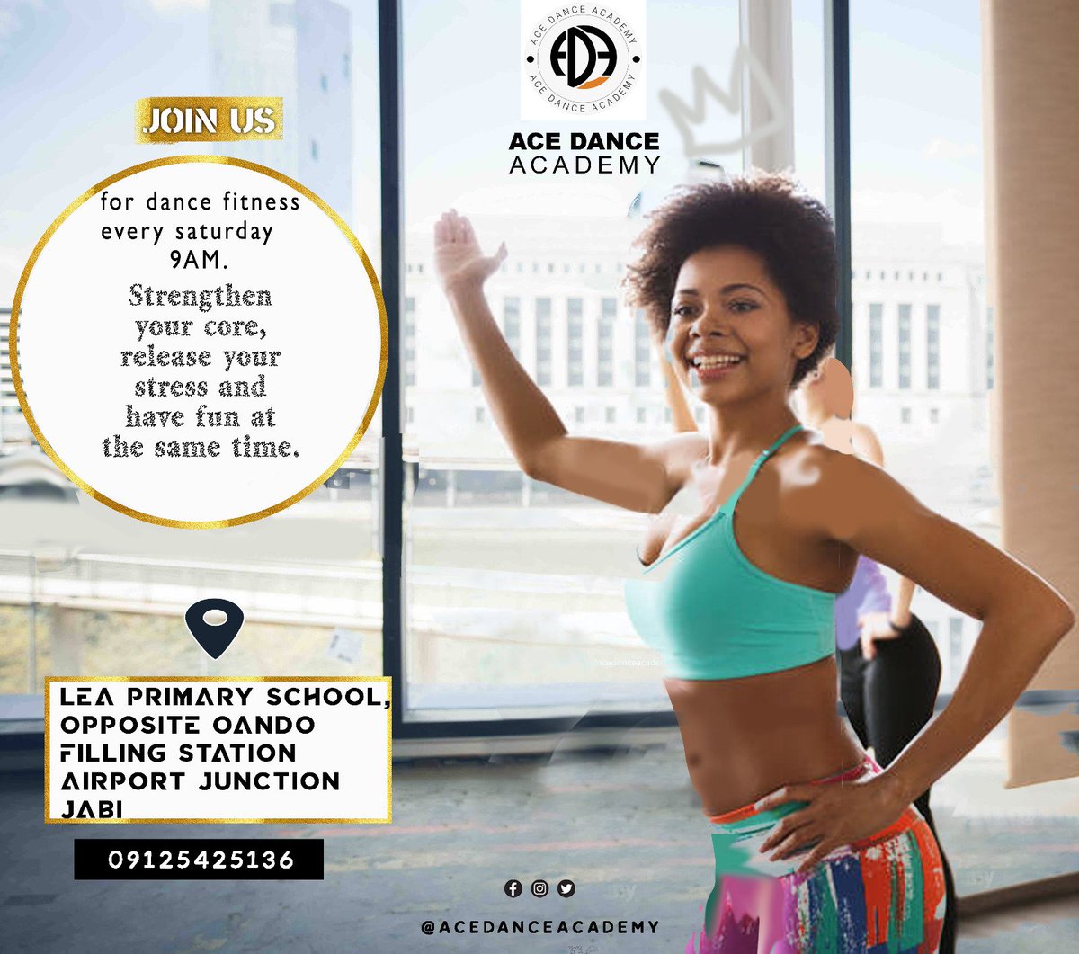 acedancee's tweet photo. Are you tired of doing normal workout routines ?
Do you want to spice up your fitness life ?
Dance fitness is a way out of those boring exercise routines :
You can hit your fitness
goals and have fun in the process.
Join us every Saturdays 9am https://t.co/SYJACvTAU8