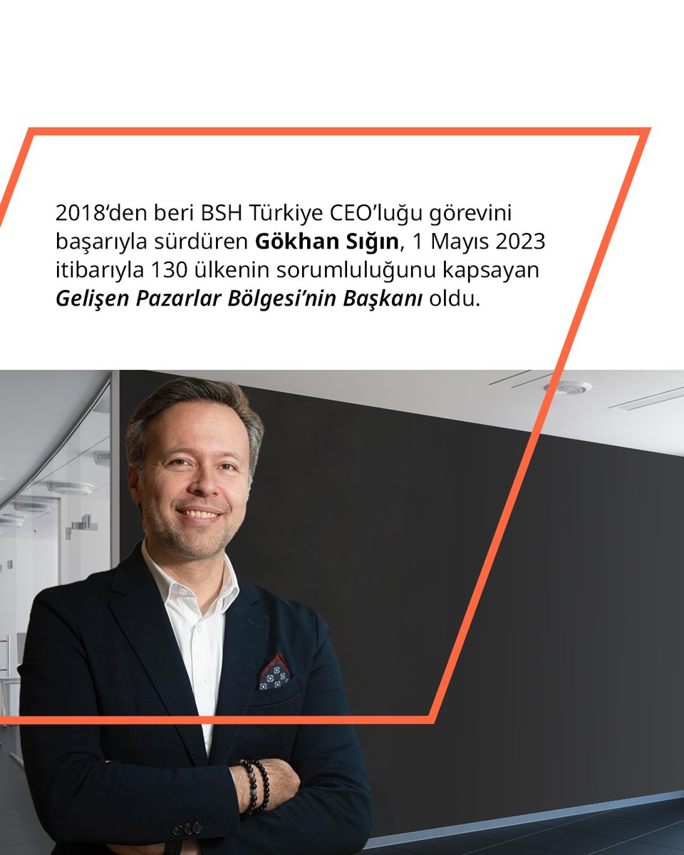 BSHTurkiye's tweet photo. 2018’den beri BSH Türkiye CEO’luğu görevini başarıyla sürdüren Gökhan Sığın, 1 Mayıs 2023 itibarıyla 130 ülkenin sorumluluğunu kapsayan Gelişen Pazarlar Bölgesi’nin Başkanı oldu.
#TeamBSH #BSHRegionEmergingMarkets #BSH #BSHTürkiye #BSHKariyer https://t.co/9IditMJByA