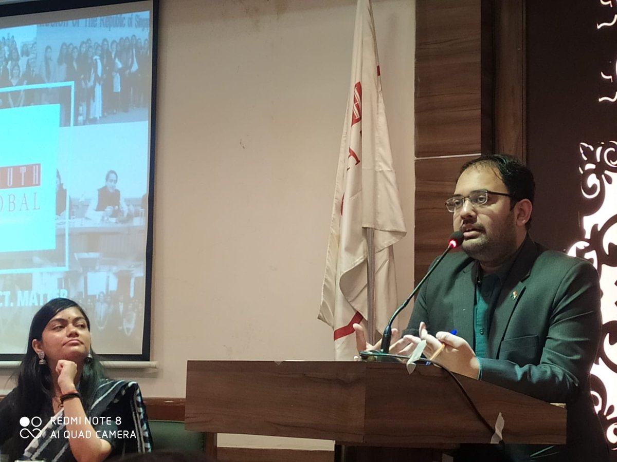 arpitchtr's tweet image. Delivered a talk on
 &quot;Indian Foreign Policy : Tracing the Trajectory” hosted by  @globalyouthind 

I noted the importance of #Geotech in as a key driver of foreign policy. 
And listened to a spectacular talk on Diaspora Engagement in Indian Foreign Policy by @AmbTrigunayat !