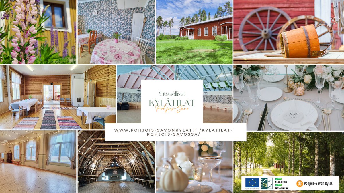 Tilaa juhliin, kokouksiin, leireihin.. Järjestä ikimuistoisimmat tilaisuudet omassa rauhassa – maalla on tilaa ja tunnelmaa riittää. Yhteisölliset kylätilat Pohjois-Savossa löytyvät nyt yhdestä paikasta pohjois-savonkylat.fi/kylatilat-pohj…
#kylätilat #kylätalot #kylät #pohjoissavo