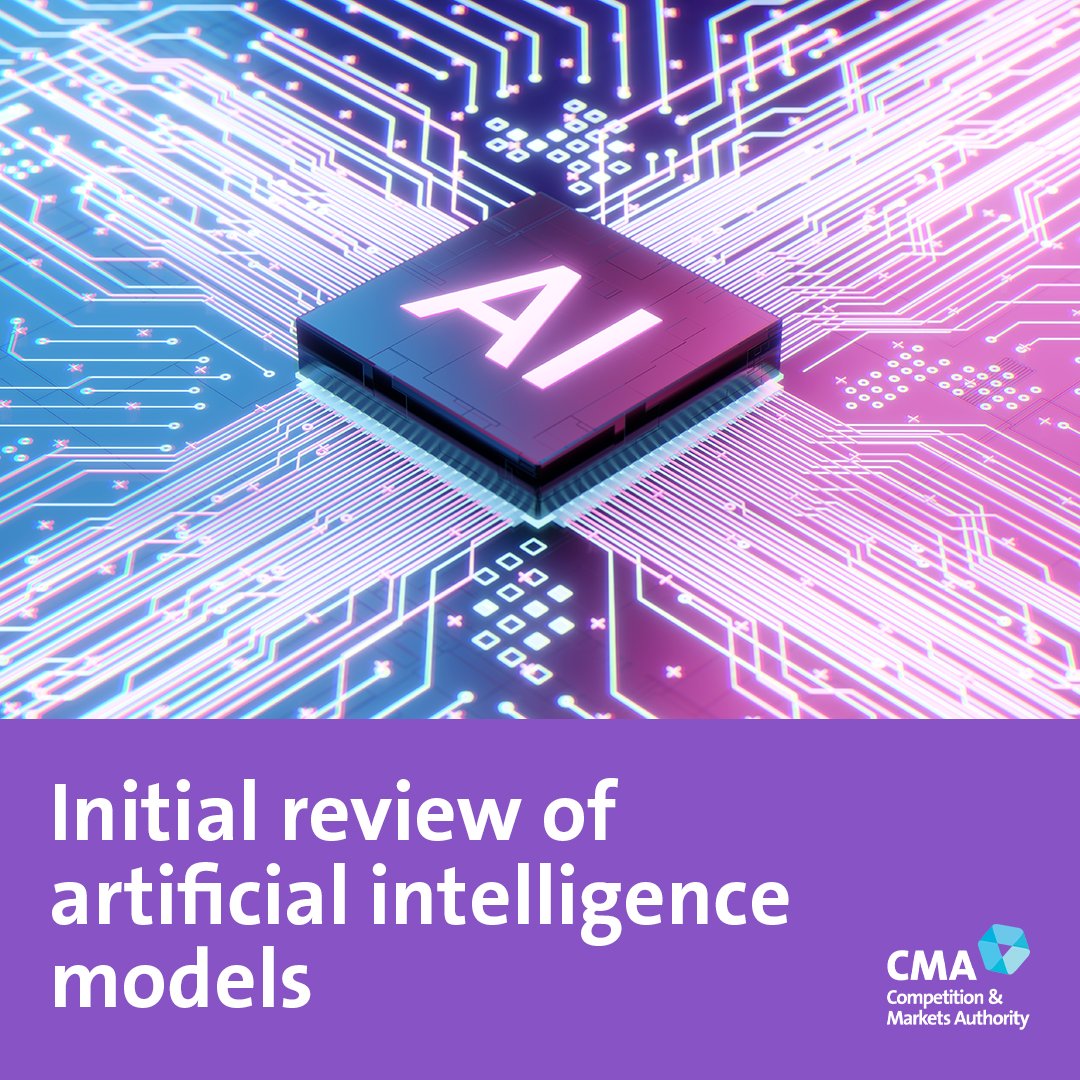 We’ve launched an initial review of artificial intelligence models: gov.uk/government/new…