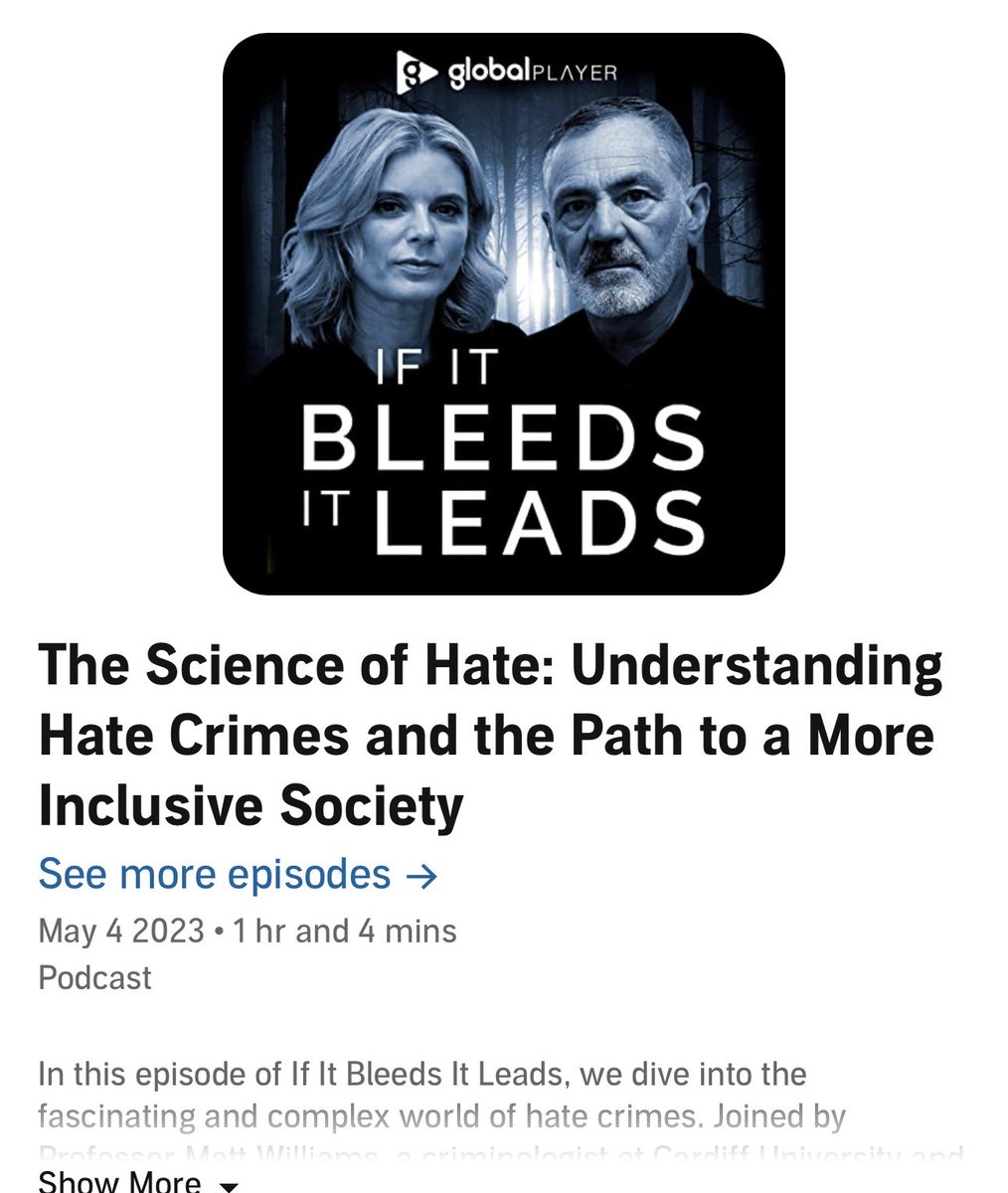 New episode released today ⁦<a href="/MattLWilliams/">Prof Matt Williams</a>⁩