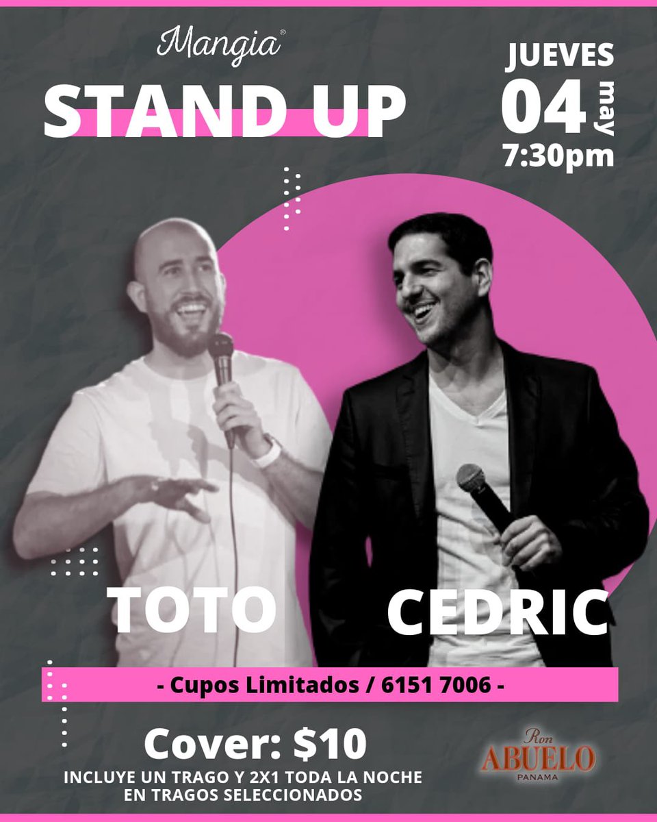 CedricMiro's tweet photo. Btw, Mañana tengo show de Stand Up en uno de mis restaurantes favoritos, el Sábado hago Stand Up en un evento privado, el Lunes retomo mis Open Mics, el Miércoles Stand up en Costa del Este y el 17 vuelve la obra de teatro! 

Estoy hustling y viviendo mi sueño! ❤️‍🔥🚀 https://t.co/ST3ZcUhDoU