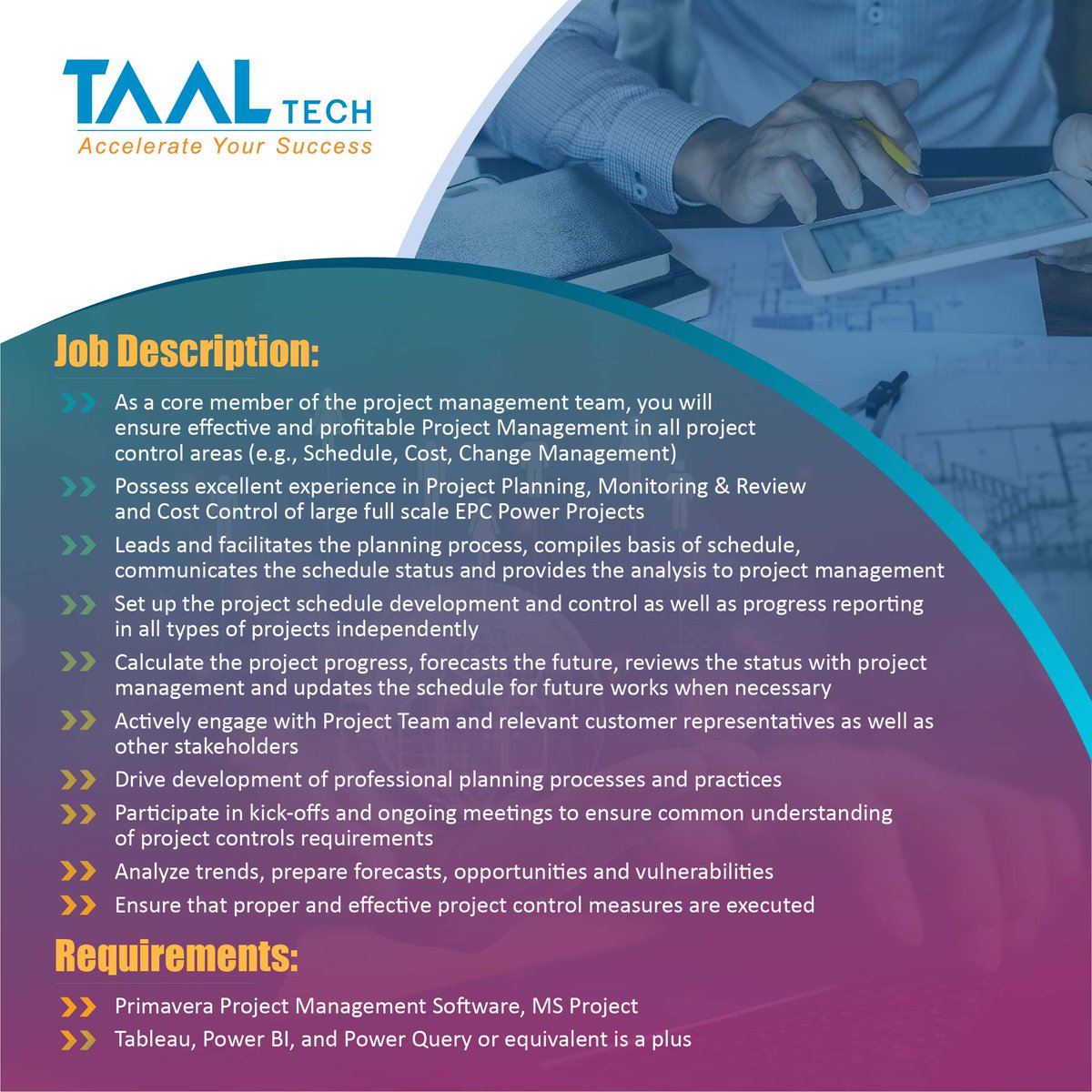 We are hiring for #projectplanner for our #oilandgas project. 
Interested professionals can share resumes to: abhishek_venkatesh@taaltech.com

#projectplanner #projectmanagement #changemanagement #epcprojects #primavera #msproject #tableau #powerbi #powerquery #projectcontrols