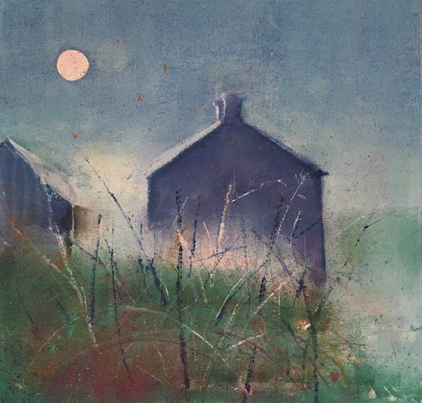 SBPrintmakers's tweet photo. All of Roy Tonkin’s work is done on an etching press. However they don’t form any part of an edition; every picture is a one-off unique piece of work, the same as a painting. #printmaking #monotypes #uniqueprints https://t.co/6LzOANeFyQ