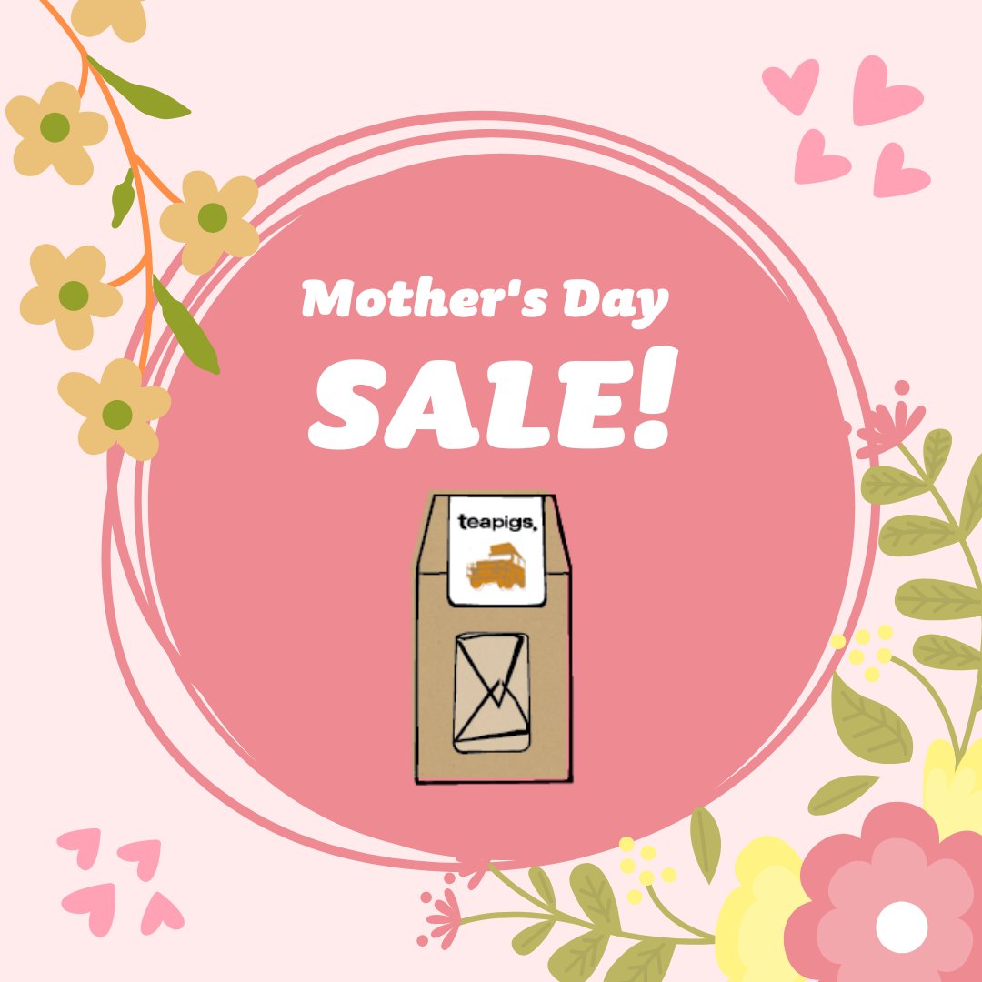 teapigsHK's tweet photo. [20% OFF] Mother's Day Sale! 💗

To thank all the super mums out there, we're offering 20%* OFF on our rooibos tea collection! Use discount code: MOTHERSDAY20. Offer ends on 14th May 2023 11:59pm. https://t.co/6uvfwy7veI