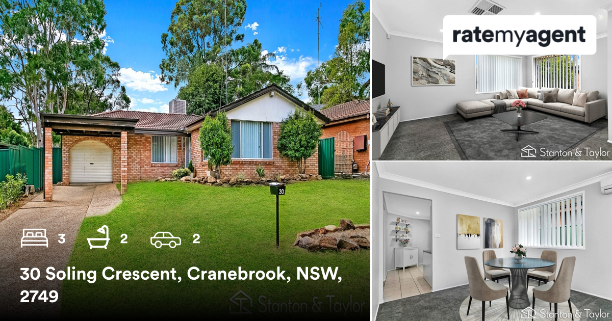 🛌 3 🛀 2 🚘 2
📍 30 Soling Crescent, Cranebrook, NSW, 2749

Our agent’s latest sale on #RateMyAgent

rma.reviews/4VNNYHSzAAYU

...
#ratemyagent #realestate #Stanton_and_Taylor_Real_Estate