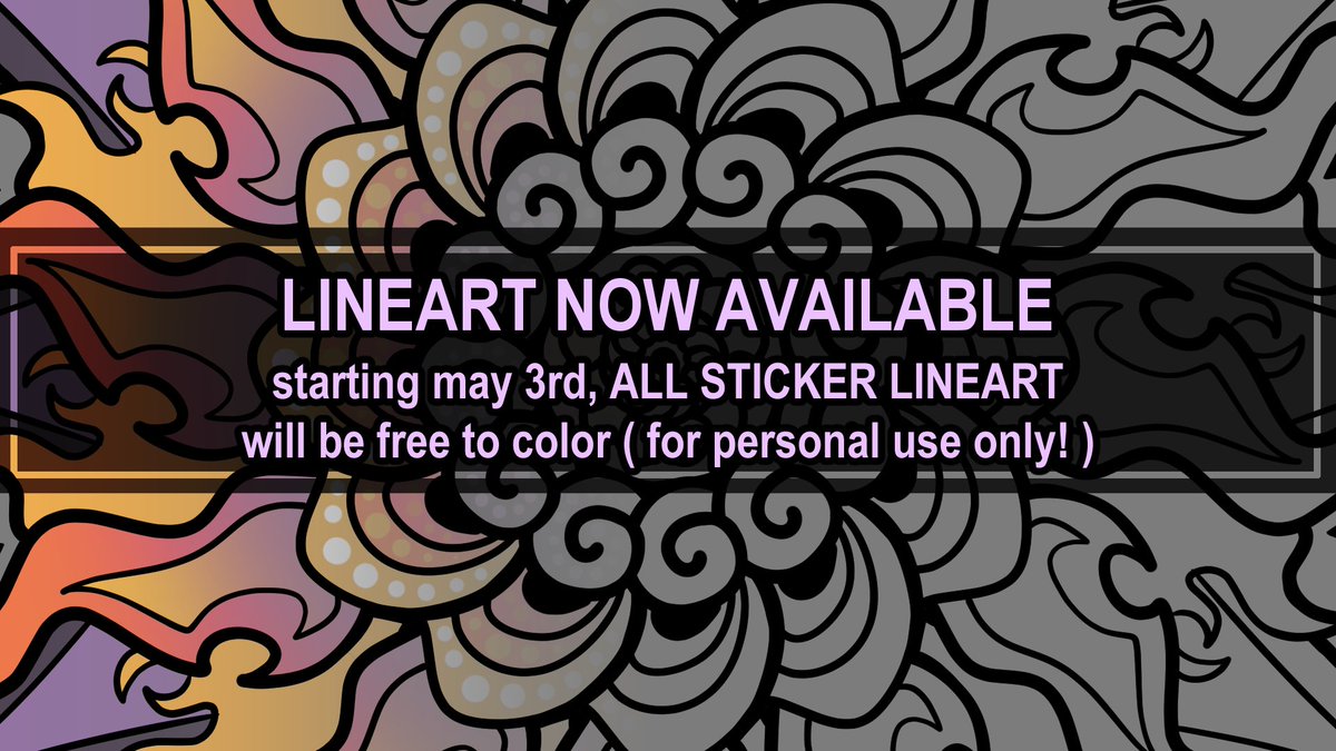 aNOTalace's tweet photo. Starting today, I'll be posting ALL of the lineart for my stickers on my Patreon for you to color!

I'll post new lineart on Fridays since they're daily and I don't want them to take over my patreon >u>

#Stickers #lineart #coloring #coloringbook https://t.co/FPwV5mXSBO