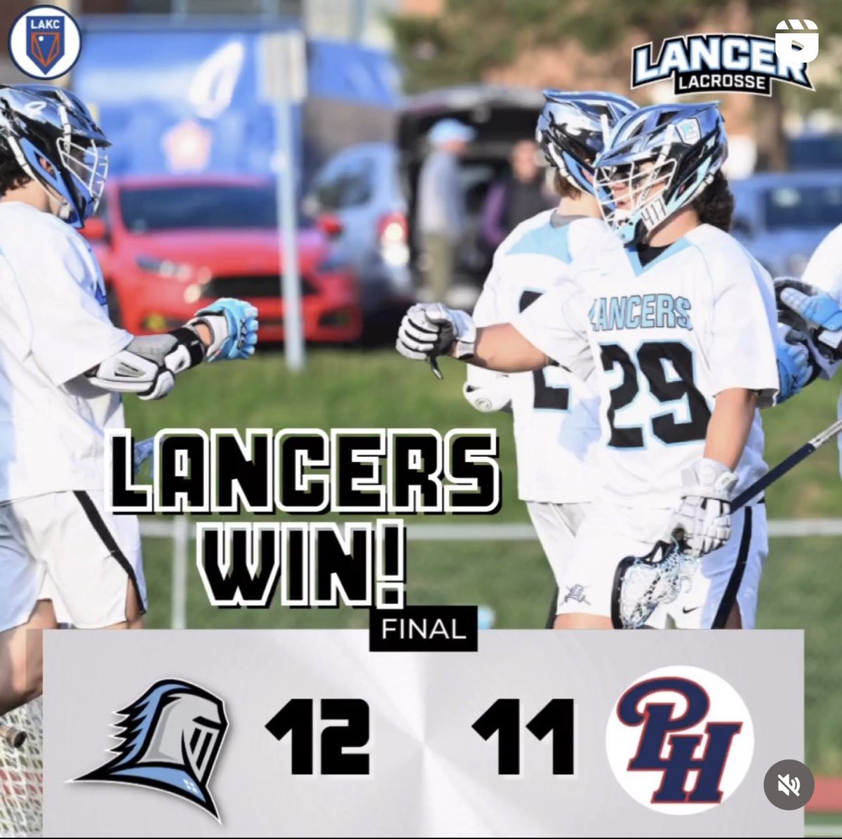 _LancerLacrosse's tweet photo. Final from Pembroke Hill 📍
Another #LAKC Classic in the books
Lancers - 12
Raiders - 11
The Lancers finish the LAKC Regular Season 9-1 and have secured the #2 seed for post-season play. They will await the 7 seed with the playoff beginning next Wednesday.
#SkoCers #DocStrong https://t.co/jnKmsD4hq0