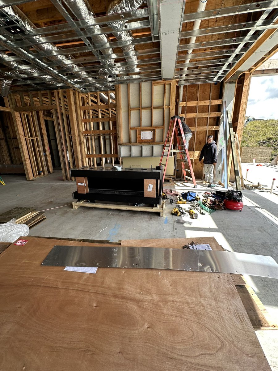 Installing fireplaces. There will be a total of 5 of these beauties throughout the house 🔥🔥🔥