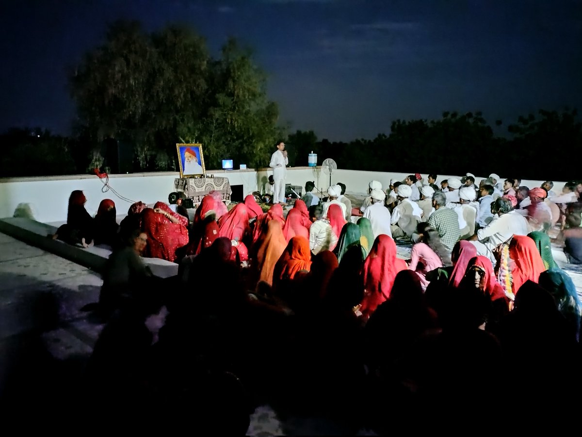 AshramBmr's tweet photo. 03.05.23
Satsang and Shri Asharamayan Ji Paath organized at Rampura, Dhorimanna(Raj.) By Sant Shri Asharamji Bapu Ashram Barmer.

We explained Glory of Sanatan Dharma and promoted #SanatanLifestyle - Keys For Healthy Life to maintain Nirogi Kaya in today's polluted environment. https://t.co/eGFZuiCgeN