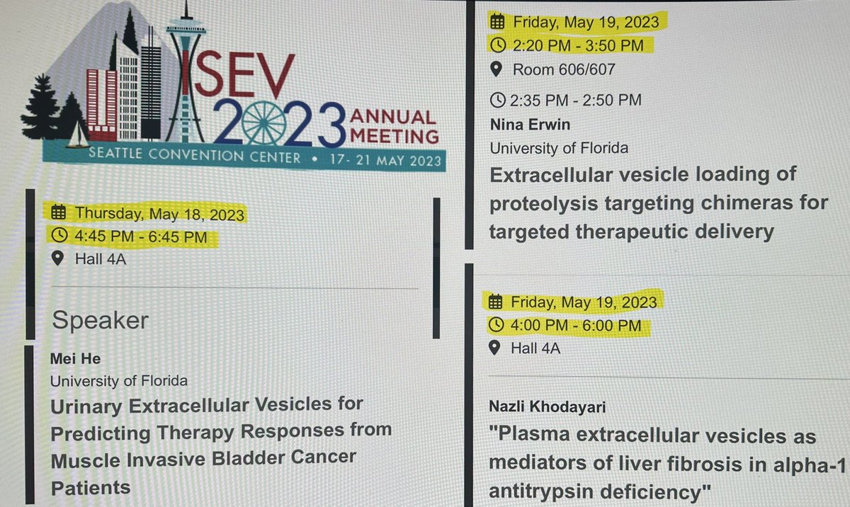 Our lab will present to International Society of Extracellular Vesicles (ISEV) 2023 annual meeting in Seattle. Please check out our presentations if you are around😁😁#ISEV2023 #exosomes #ISEV