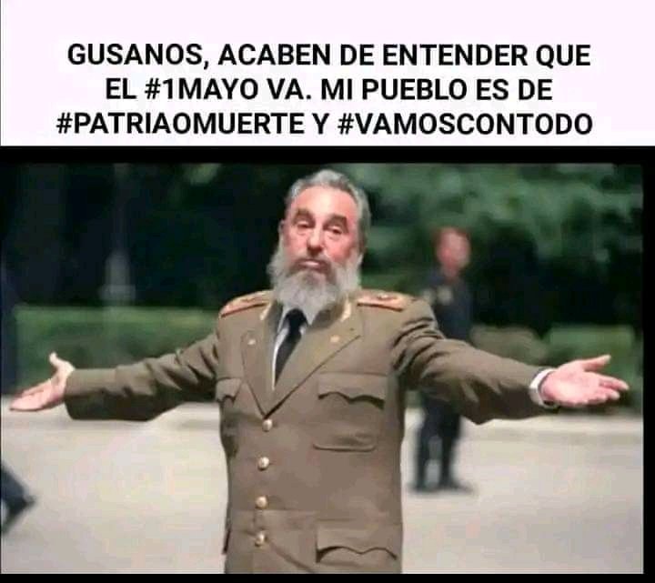 Bueno el viernes 5 de mayo Cuba entera vamos a la carga con el desfile por el 1ro de Mayo Día de los Trabajadores y recuerden los odiadores de #SOSMIAMI que Nunca es tarde si Un Pueblo y su Causa es Justa

#DefendiendoCuba

#ALaPatriaManosYCorazón