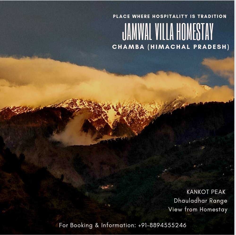 jamwal_villa's tweet photo. A beautiful homestay with a motherly touch. This homestay is a taste of Chamba in the midst of nature. Located in the valley surrounded by beautiful mountains, the soothing sound of the flowing river Ravi and a stunning view of the mighty Himalayas.
@homestayshotels @Homestaycom https://t.co/3kM7PeKFIJ