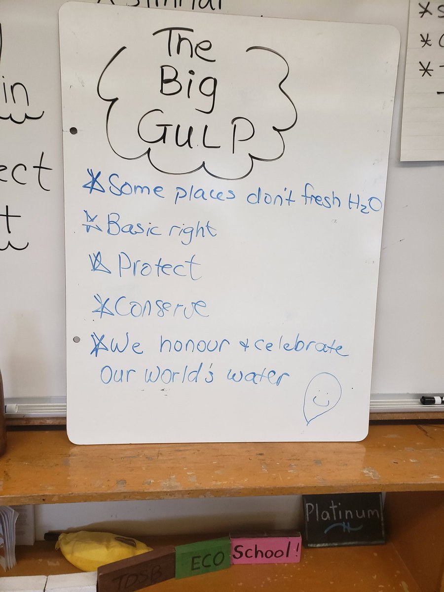 This week's Eco Team meeting <a href="/GenCrerar/">General Crerar P.S.</a>: We honored the importance of drinking water worldwide by participating in The Great Gulp! <a href="/EcoSchoolsTDSB/">TDSB EcoSchools</a> <a href="/madame_vicky/">Vicky Mercier</a> <a href="/JeannetteRebelo/">JeannetteRebelo</a> <a href="/MrsSharonLin/">Sharon Lin</a>
