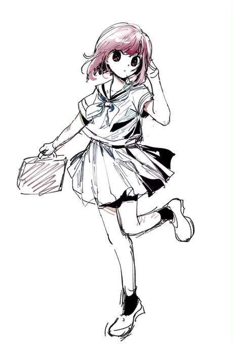有参考,摸了水手服加奈