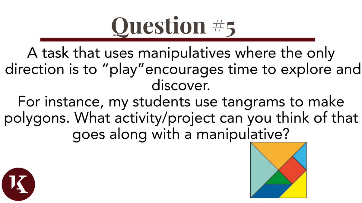 KristenMAcosta's tweet photo. A.5. Tangram project, #hundredsface #elemmathchat https://t.co/V4OLJL2nbV