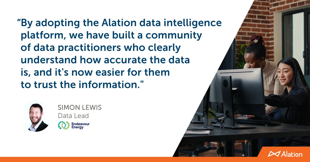 .@endeavourenergy faced challenges in: 

🔍 Finding and accessing data 
🔐 Trusting and managing their data

Having trouble with data access and integrity? A #DataIntelligence platform is your solution. 

Learn how Alation came to the rescue 🦸 

alation.com/customers/ende…