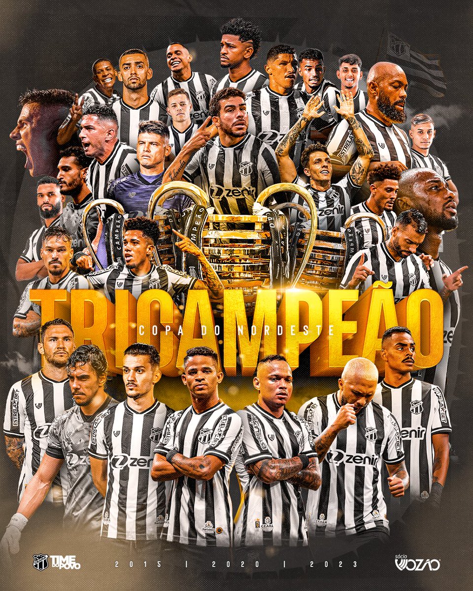 TRICAMPEÃO DO NORDESTE! 🏆🏆🏆

O NORDESTE É ALVINEGRO!

#CearáSC