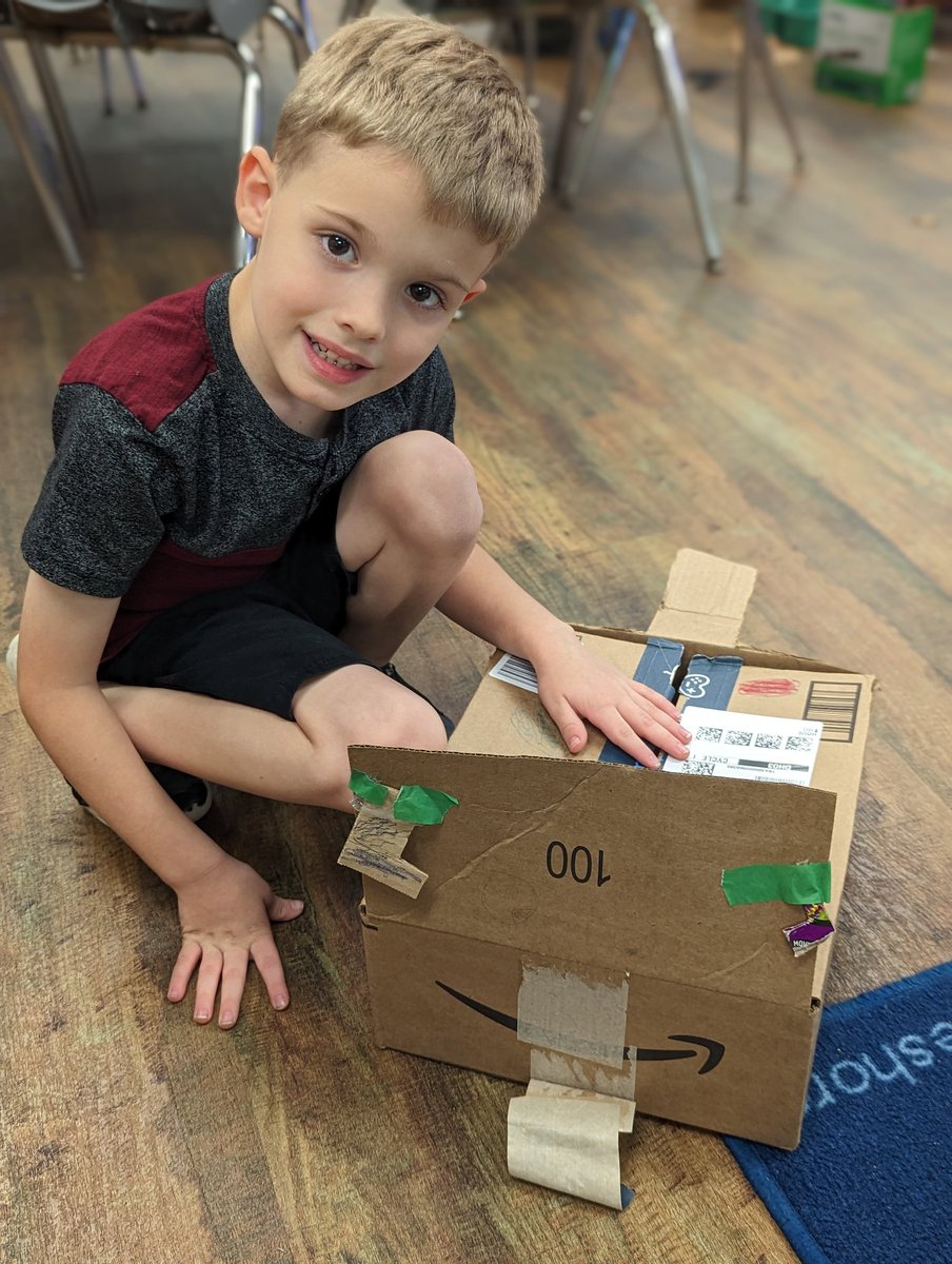 TimbersSTEM's tweet photo. It's that time of year again! Kindergarten #Boxitects and their creations! Here we have a laptop, mall, puppy, and dollhouse! @Kimdraws @HumbleISD_TE @TEMsSowa @MrsHRBrown @MrsMcIntosh_TE https://t.co/9EgwLalUxr