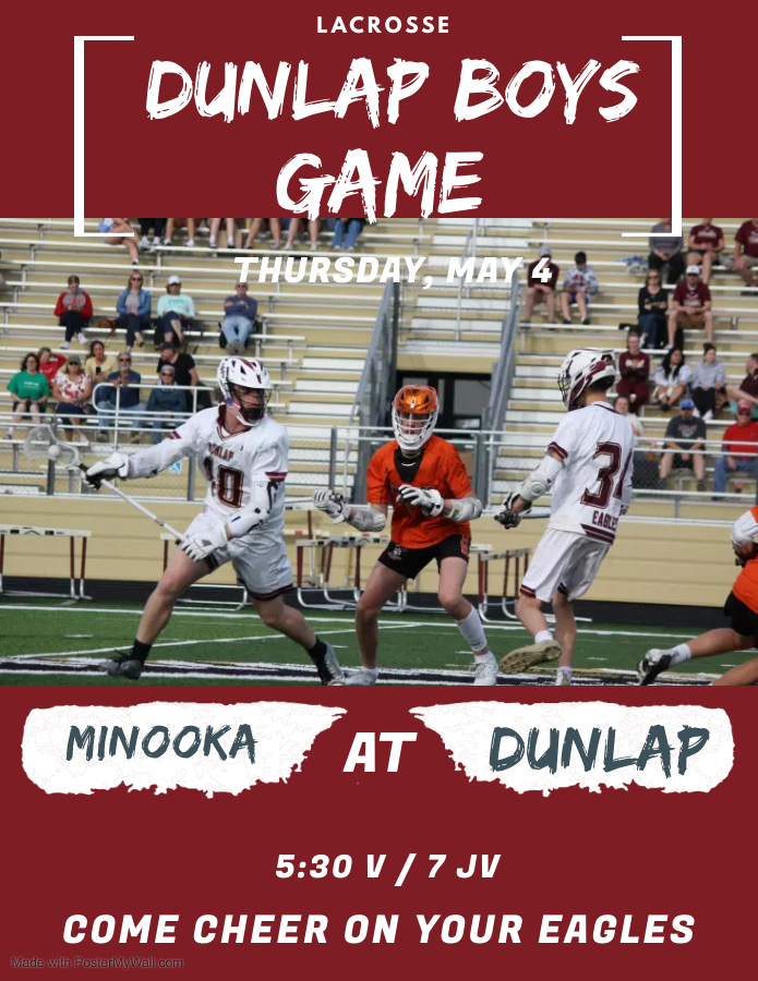 dunlapboyslax's tweet photo. Cheer on the Eagles at home! Thursday 5:30 start! https://t.co/uwTPEk8z0h