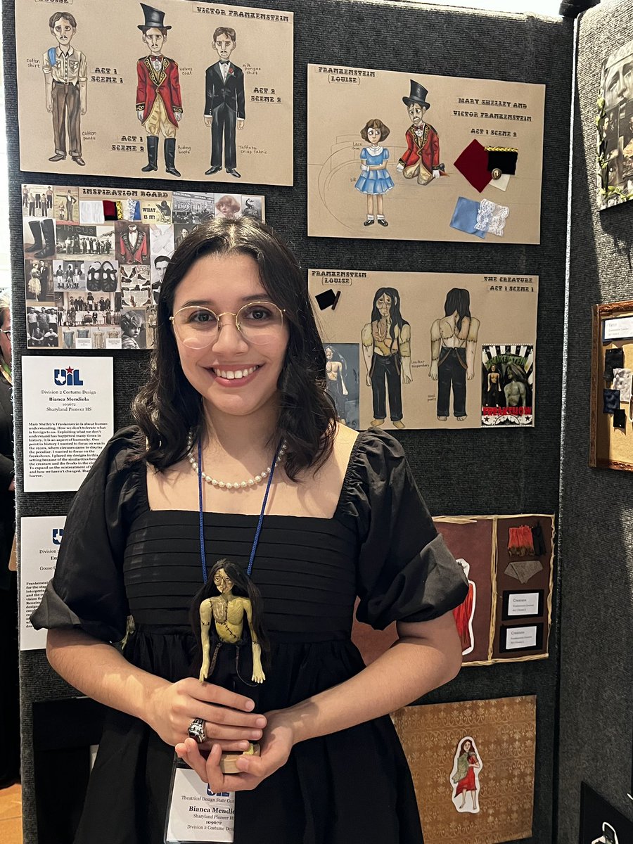 PHSAlphaTheatre's tweet photo. A HUGE shoutout to our Troupe President Bianca Mendiola for representing our school at the State Theatrical Design Meet today. She may not have placed but she didn’t come home empty-handed. 3 State Appearances, as well as being the 2022 STATE CHAMPION in D2 Costume Design! https://t.co/2pEqp62pvP