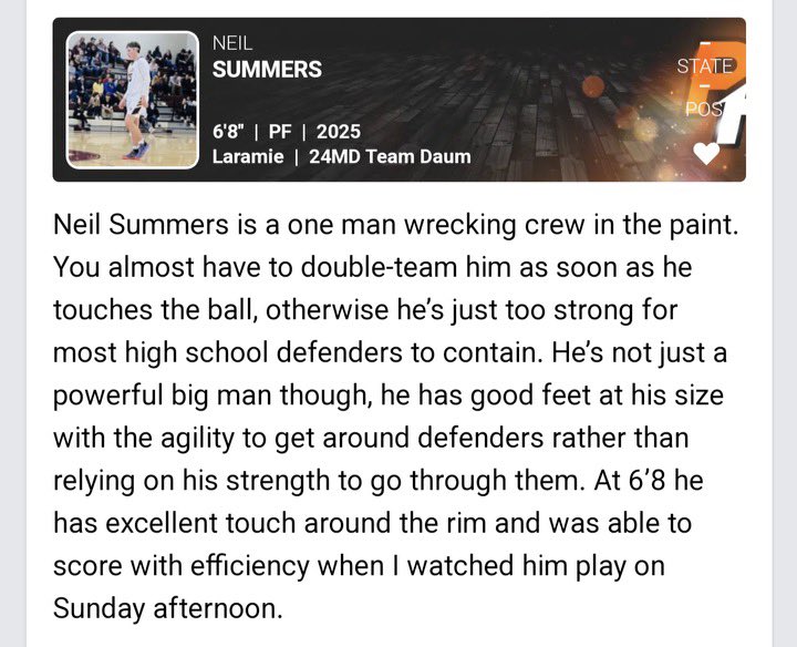 valdezbrandon1's tweet photo. Some recent well deserved recognition for our big guy @_neil_summers. Continues to dominate the glass and pts in the paint! #24MDTeamDaum https://t.co/rHVysikadb