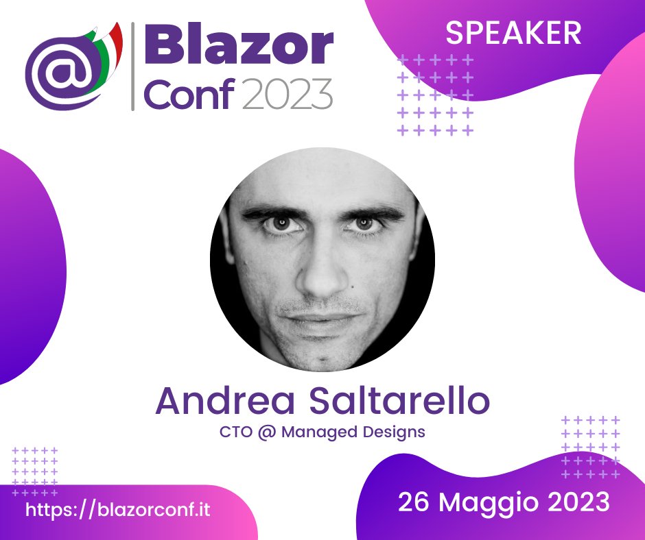blazordevita's tweet image. La #BlazorConf2023 si avvicina, siamo sold-out in presenza ma è possibile registrarsi per lo streaming live e per avere accesso in anteprima a tutti i video! 🤩 Partiremo alle 9.30 con la keynote in cui avremo @apomic80 @kasuken e @andysal74. Iscrivetevi: t.ly/TXIF