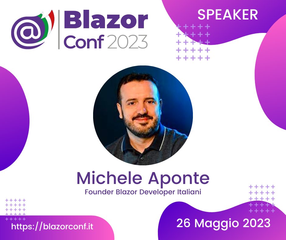 blazordevita's tweet image. La #BlazorConf2023 si avvicina, siamo sold-out in presenza ma è possibile registrarsi per lo streaming live e per avere accesso in anteprima a tutti i video! 🤩 Partiremo alle 9.30 con la keynote in cui avremo @apomic80 @kasuken e @andysal74. Iscrivetevi: t.ly/TXIF