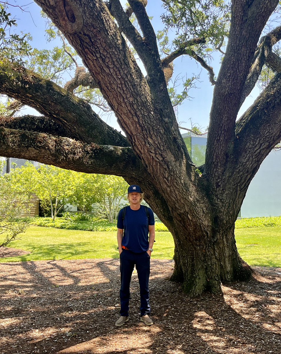 Thank you for visiting the #Menil, Owen Wilson! 

The actor is seen here outside of the #CyTwombly Gallery.