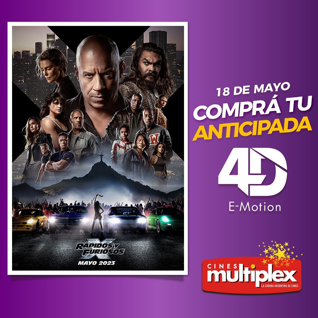RÁPIDO Y FURIOSO X 🛞 | ANTICIPADAS A LA VENTA 

¡Dom y su familia están de vuelta!

En esta ocasión para enfrentar a Cipher (interpretada por #charlizetheron ), que ha unido fuerzas con el peligroso Dante Reyes (#jasonmomoa ) 😬
+